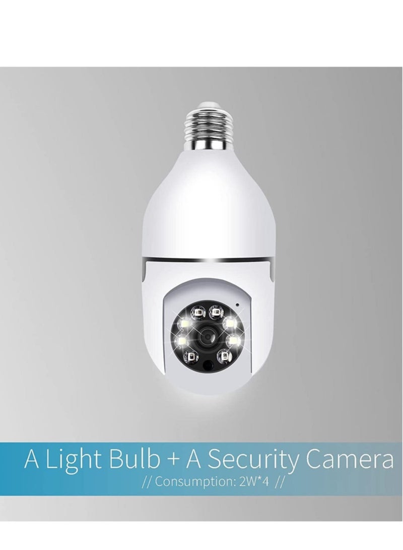 Generic 1080P Wireless Wifi Pan Tilt Light Bulb Security Camera 360 Degrees 3.0MP Cam Home Surveillance CCTV IP Camera With Night Vision Two Way Audio Smart Motion Detection - Image 2