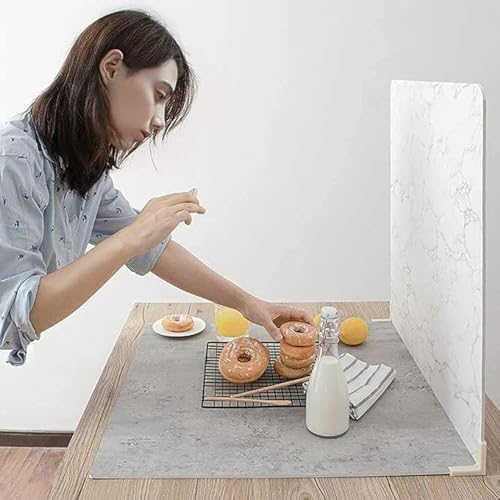 BEIYANG 2 PCS Photo Backdrop Boards with 2 PCS Brackets for Flat Lay or Food Photography Background - Image 2
