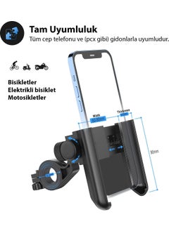 Apera An-65 Motor and Bicycle Automatic Phone Holder Extra Thick Dual Camera Use Between 4 - 6.5 Inches  - Image 1