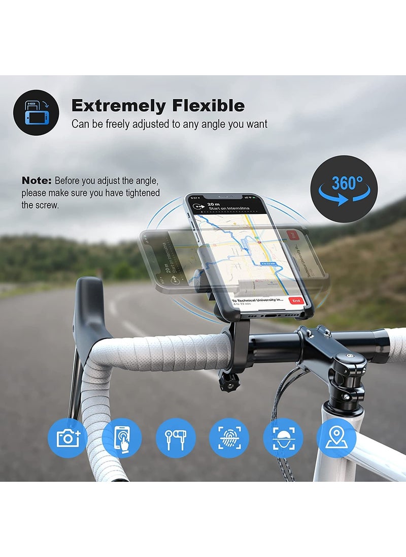 Apera - An-65 Motor and Bicycle Automatic Phone Holder Extra Thick Dual Camera Use Between 4 - 6.5 Inches - Image 1