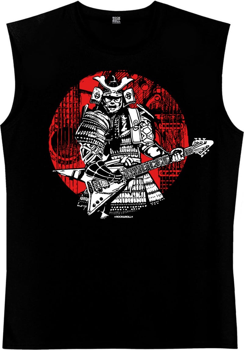 Samurai Solo Black Cut Sleeve / Sleeveless Men's T-Shirt