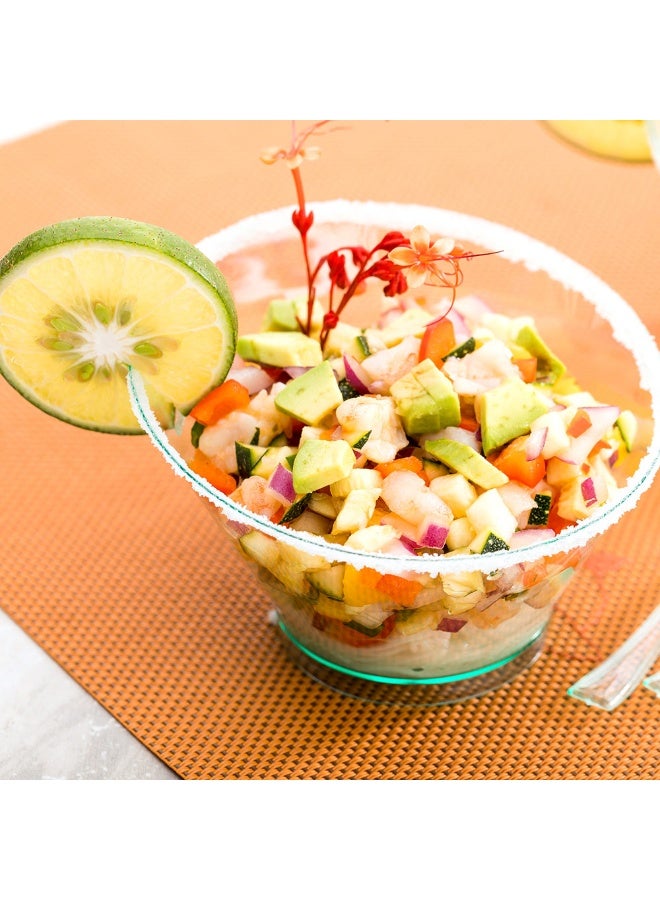 Restaurantware 7 Ounce Plastic Serving Bowls, 100 Round Incline Bowls - Disposable, Small, Seagreen Plastic Round Bowls, Unique Design, For Soups, Appetizers, Or Desserts - Image 3