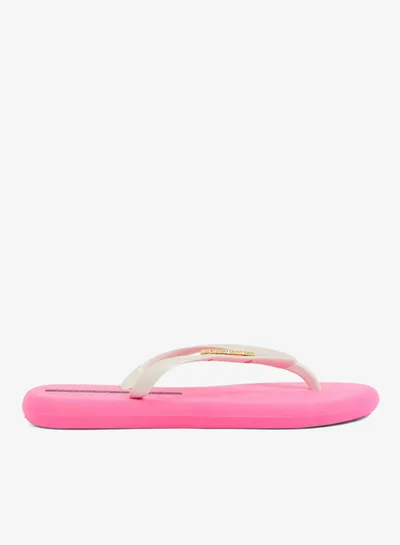 Voices Boat Women'S Flip Flops With Matching Brand Design Strap - Pink/White