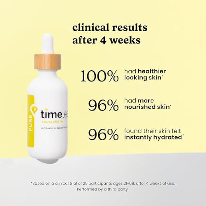 Timeless Skin Care Squalane Oil 100% Pure - Plant-Based Face Oil - Fragrance-Free - For Dry Skin - Moisturizing - 2 oz - Image 3