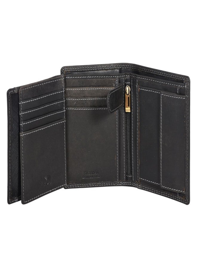 Sassora Premium Leather Printed Pattern Design RFID Large Notecase for Men - Image 2