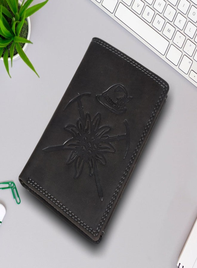 Sassora Premium Leather Printed Pattern Design RFID Large Notecase for Men - Image 4