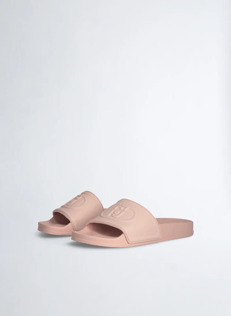 Liu Jo Pink sandals with maxi-logo