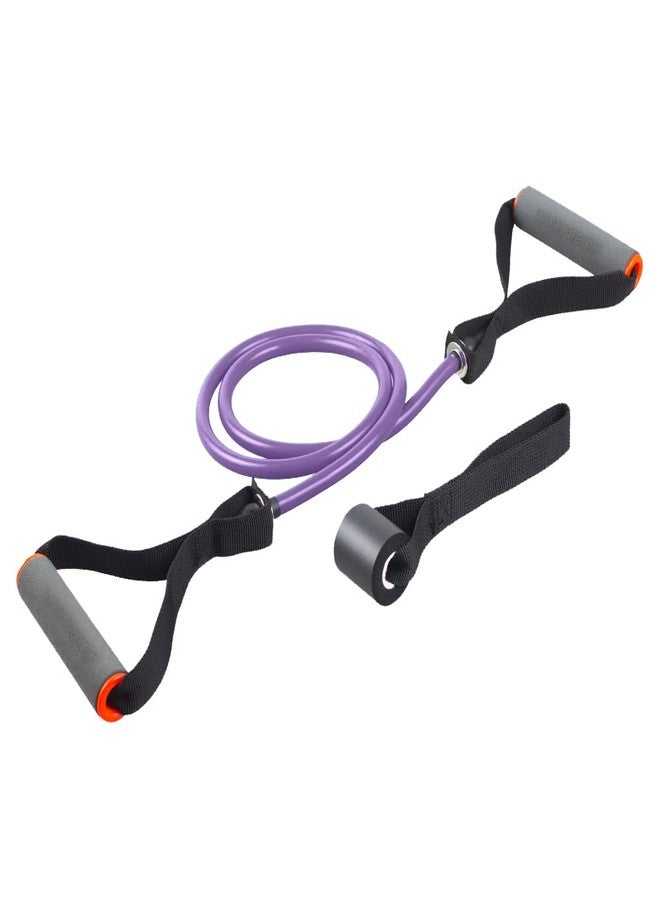 TOCO FREIDO Single Resistance Bands, Workout Bands with Handles and The Exercise Bands with Door Anchor, Suitable for Resistance Training, Physical Therapy, Home Workouts, Boxing Training (Puplle(10-15lbs)) - Image 3