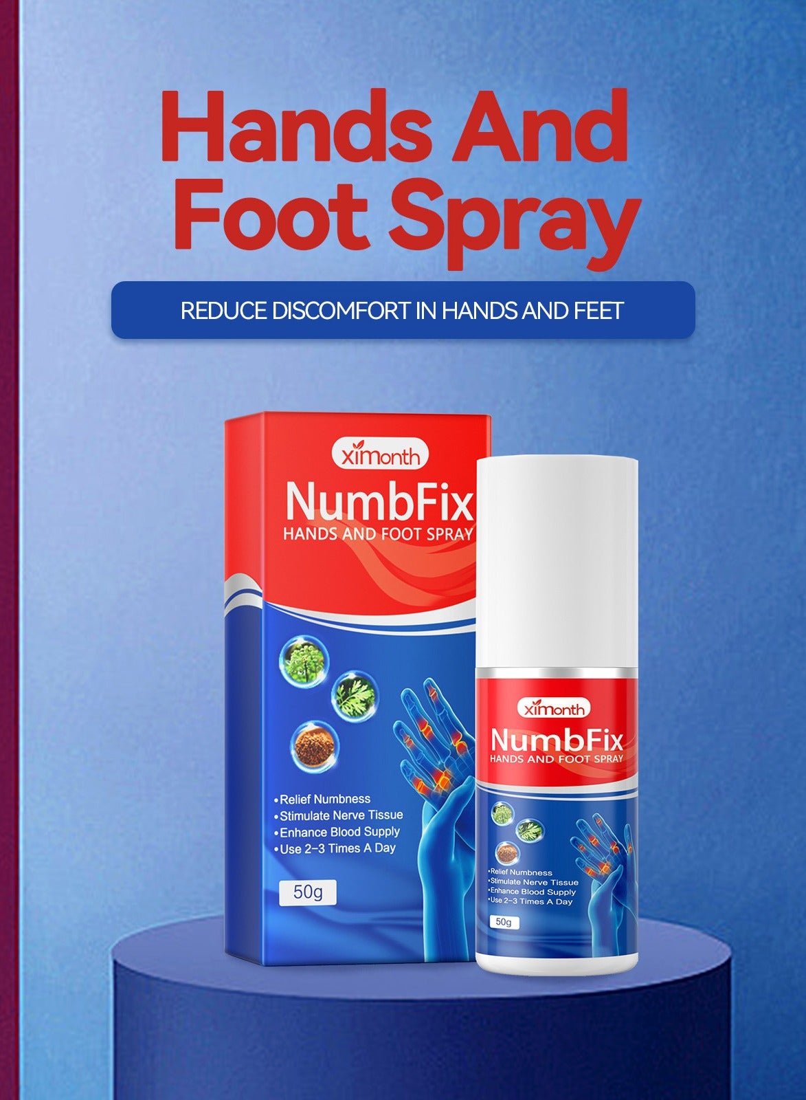 ximonth 50g Body Numb Fix Hands And Foot Spray Best Price KSA