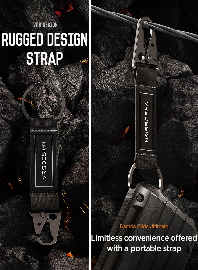 VRS Design Damda Glide Ultimate Samsung Galaxy S25 ULTRA Case Cover Wallet with Semi Automatic Credit Card Holder Slot [4 Cards] & Camera Lens Protector Kickstand - Khaki - Image 4