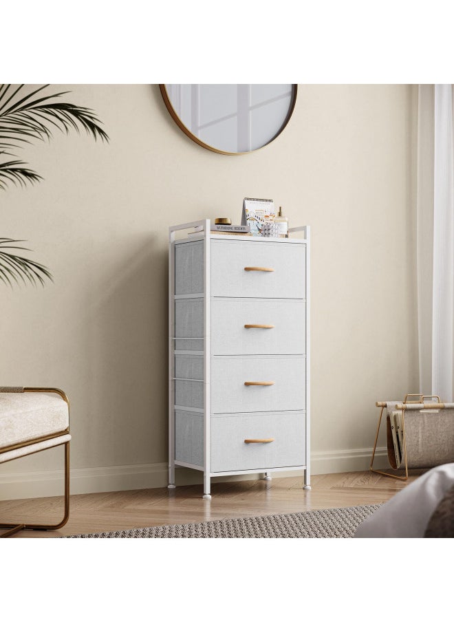 LINSY HOME Dresser for Bedroom with 4 Drawers, Tall Dressers Storage Drawers, Nursery Dresser Tower Organizer Unit for Hallway, Entryway, Closets - White - pzsku/Z008A41EFD29C6606ED94Z/45/_/1728154857/596c3c94-e552-4654-a676-a03205d13237