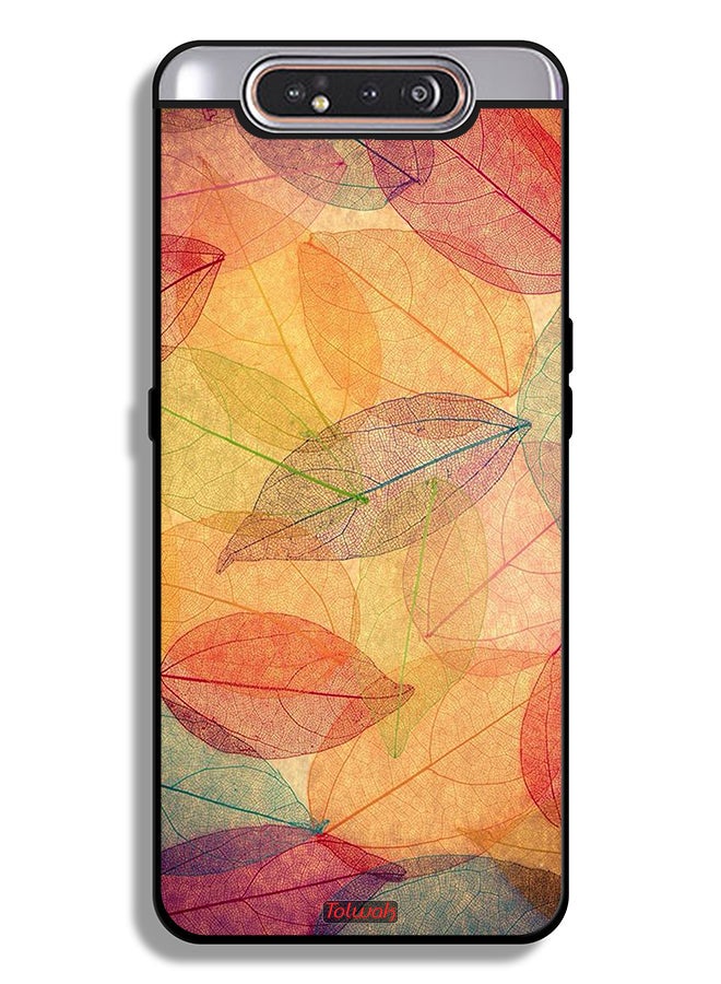 Tolwak Samsung Galaxy A80 Protective Case Cover Leaves Abstract Digital Art - Image 1