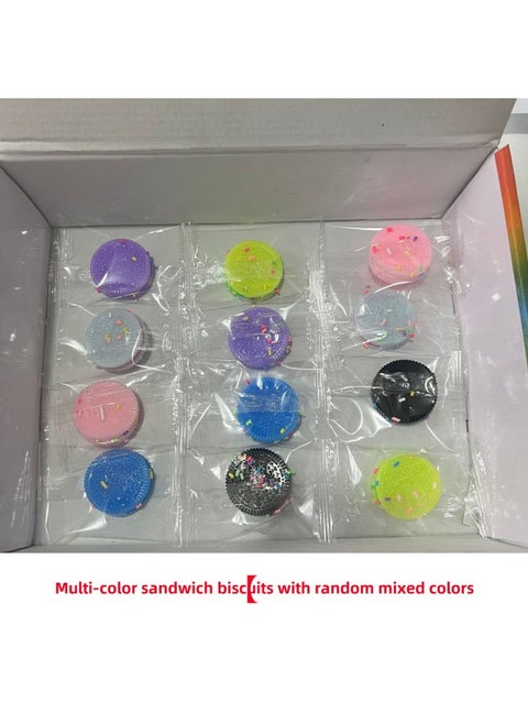Hot Oreo Decompression Pinch Music Simulation Super Soft Mud Play Sandwich Biscuits Vent Toys Wholesale-Colour:Small Size Opp Bag-random Color Mixed Hair