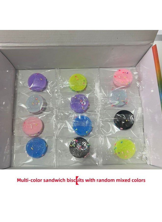 Hot Oreo Decompression Pinch Music Simulation Super Soft Mud Play Sandwich Biscuits Vent Toys Wholesale-Colour:Small Size Opp Bag-random Color Mixed Hair