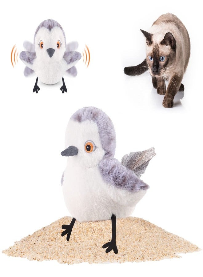 Potaroma Cat Toys Flapping Bird (No Flying), Lifelike Sandpiper Chirp Tweet, Rechargeable Touch Activated Kitten Toy Interactive Cat Exercise Toys for All Breeds Cat Kicker Catnip Toys 4.0" - Image 1