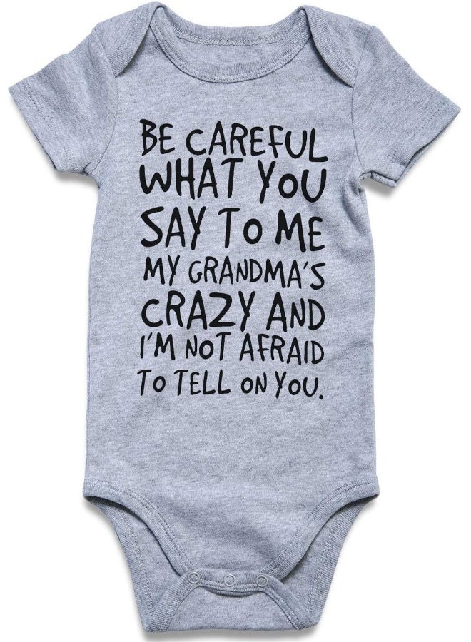 UNICOMIDEA UNICOMIDEA Baby Boys Girls Romper Letter Printed Newborn Outfit Short Sleeve Bodysuits 0-12 Months  - Image 1