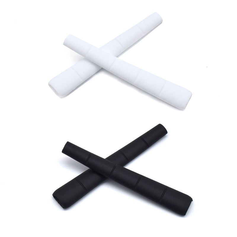 Generic HKUCO Black/White Replacement Silicone Leg Set For Oakley M Frame 2.0 Earsocks Rubber Kit - Image 1