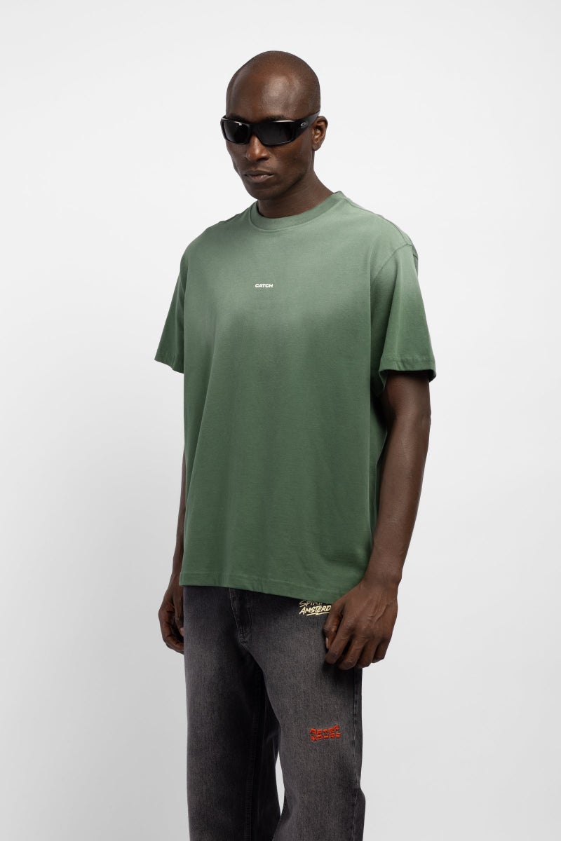 Catch Gradient Wash Logo Printed T-Shirt - Image 4