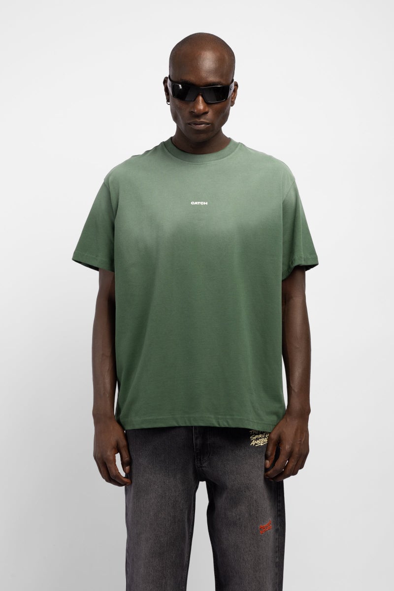 Catch Gradient Wash Logo Printed T-Shirt - Image 3