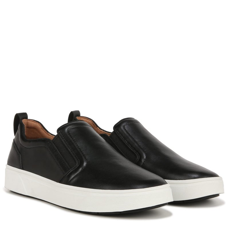 Vionic Women's Sneaker Kimmie Perf- Comfortable Slip Ons That Includes a Built-in Arch Support Black Leather 5 Wide - Image 2