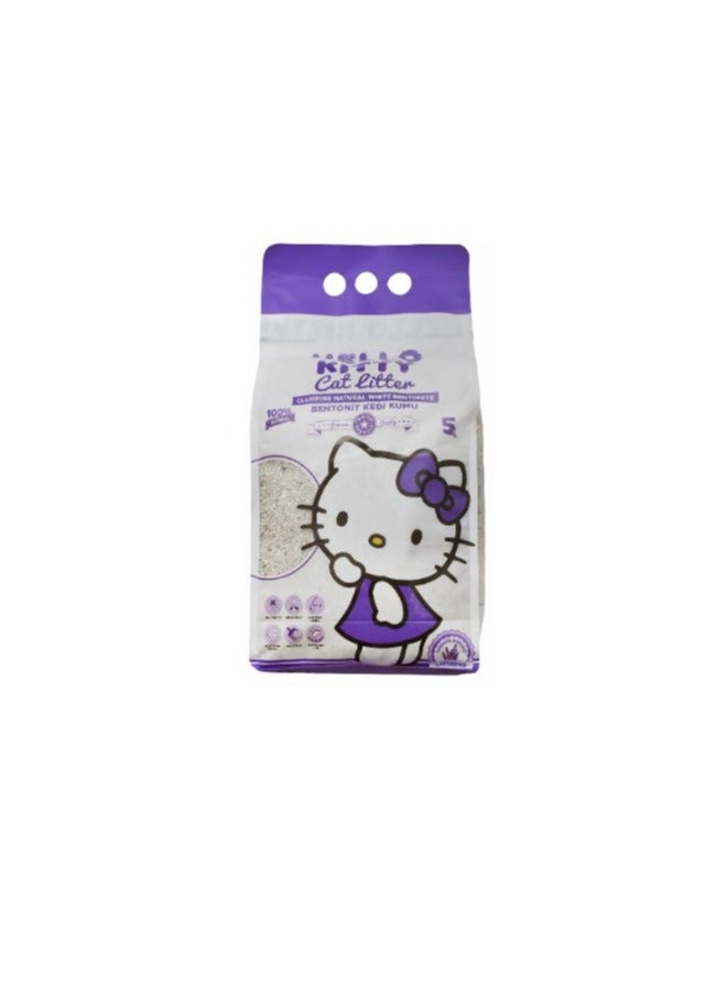 هالو كيتي White Bentonite Clumping Cat Litter Lavender Scent 5L