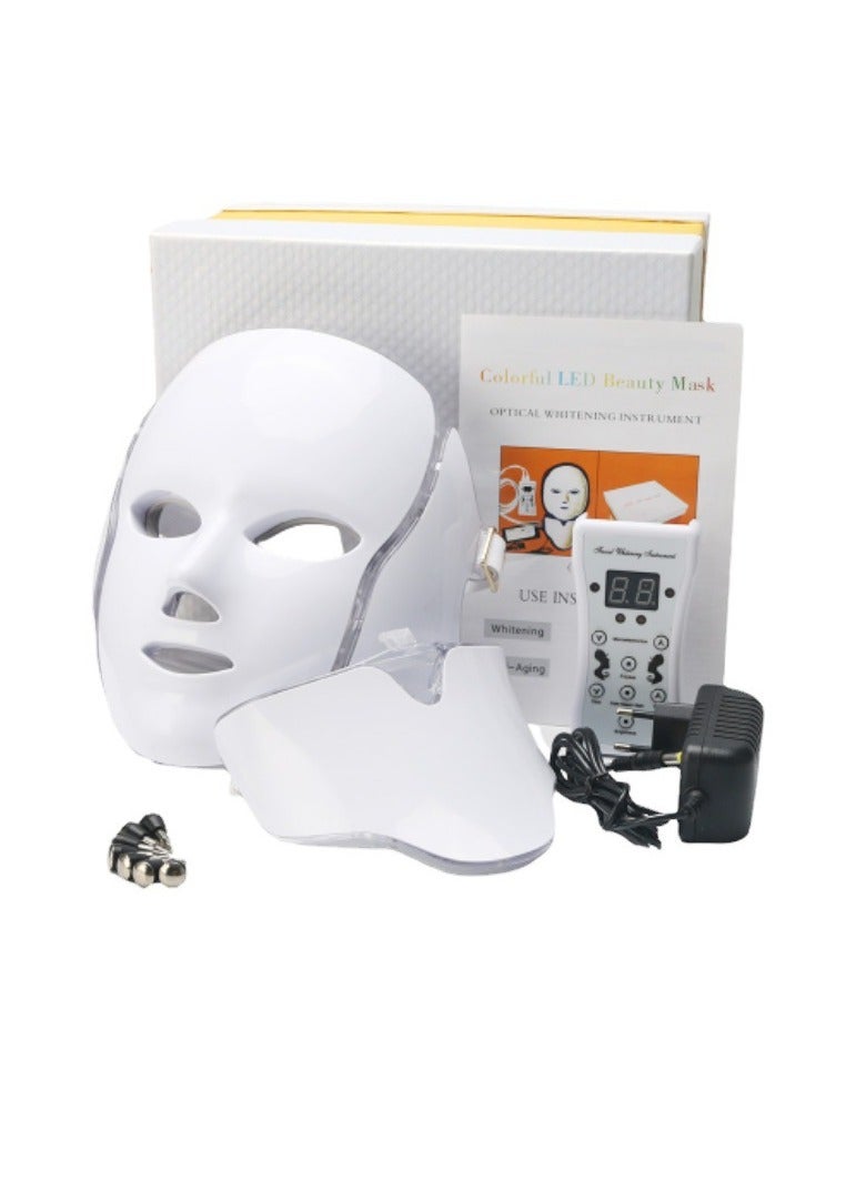 general Neck-inclusive Micro-electric Photon Skin Rejuvenation Beauty Device with Seven-Color Photon Mask Instrument and Home Facial Beauty Mask - Image 1