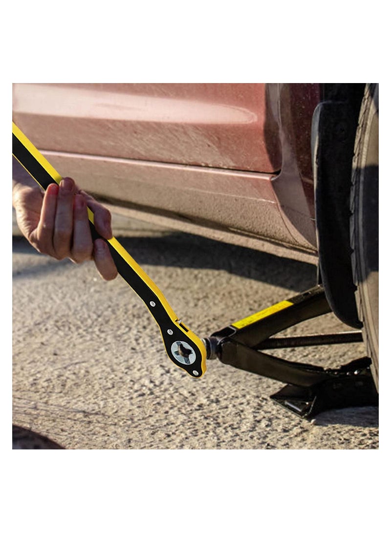 Jack Ratchet Wrench Wheel Hand Crank Wrench Cross Wrench Car Labor-saving  - Image 2