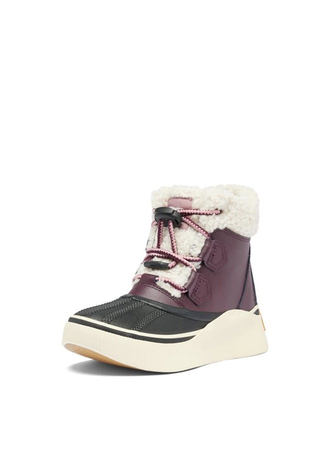 SOREL Children's Out N About lV Chillz Waterproof Boot, Epic Plum/Black, 5 Big Kid - Image 1