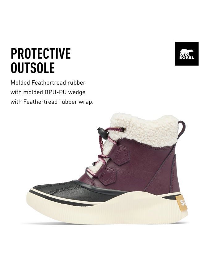 SOREL Children's Out N About lV Chillz Waterproof Boot, Epic Plum/Black, 5 Big Kid - Image 3