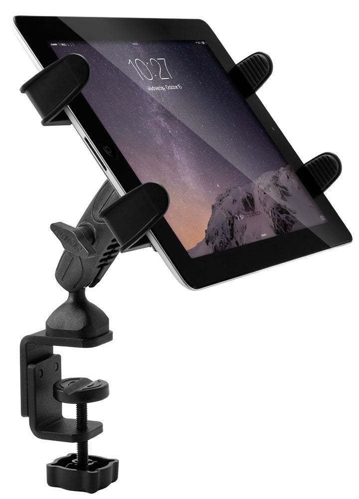 ARKON Mounts Heavy-Duty Clamp Slim-Grip Tablet Mount | Universal Tablet Fit | Solid C-Clamp | 360° Adjustable Viewing Angle | Compatible with iPad, Galaxy, Note, Tab, Pixel and more | TABRM086 - Image 2