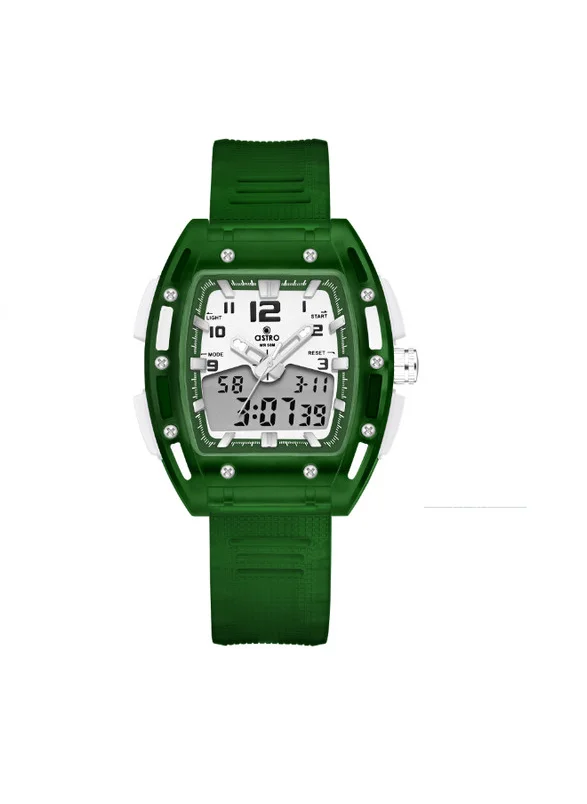 أسترو Astro A24803-PPGG Kids Analog-Digital Display Watch & Polyurethane Strap Green
