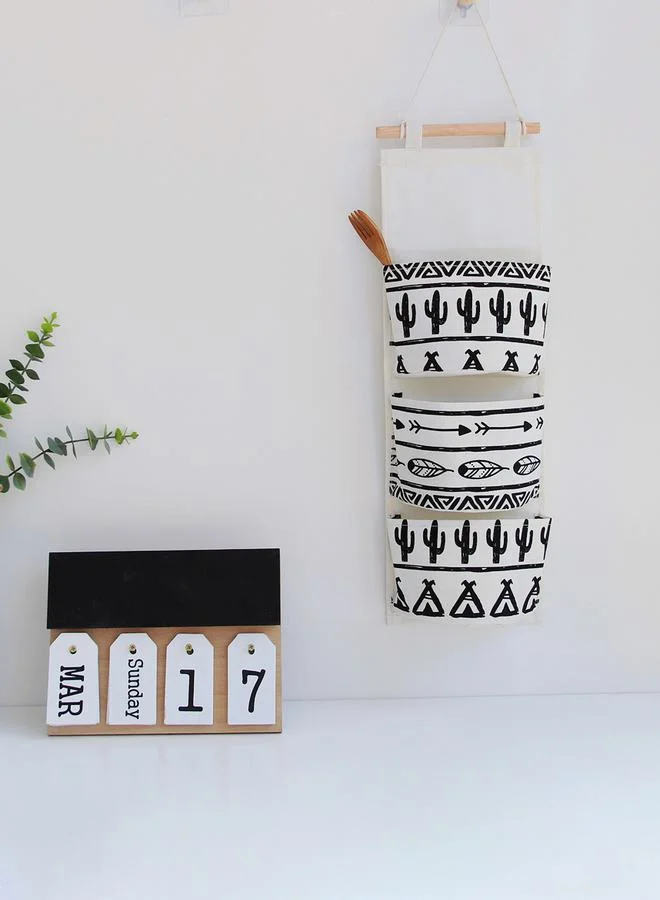 Styli Tribal Print 3-Layer Wall Hanging Storage Bag
