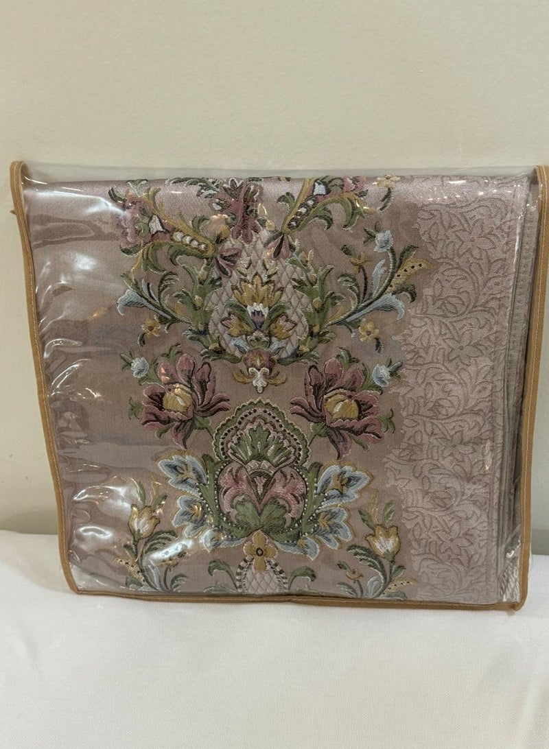 Embroidered jacquard prayer rug with Jalal open prayer sheet - Image 3