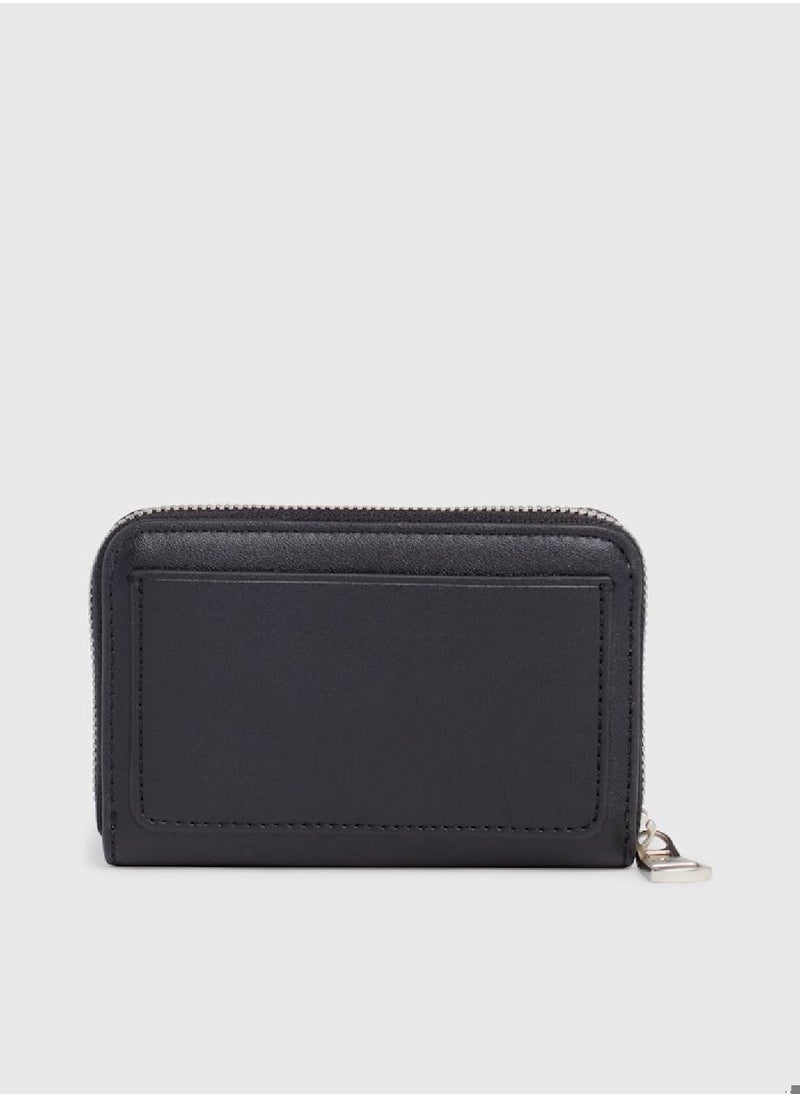 Calvin Klein Jeans - Women's RFID Logo Zip Around Wallet -  premium faux leather, Black - Image 1