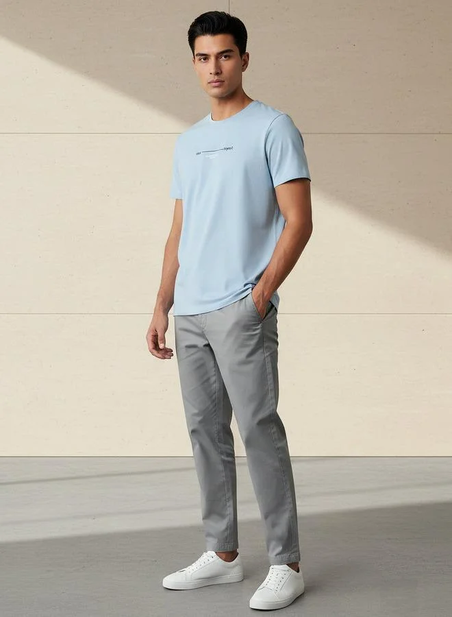 Iconic Iconic Men Slim Fit Crew Neck Short Sleeve Printed T-shirt