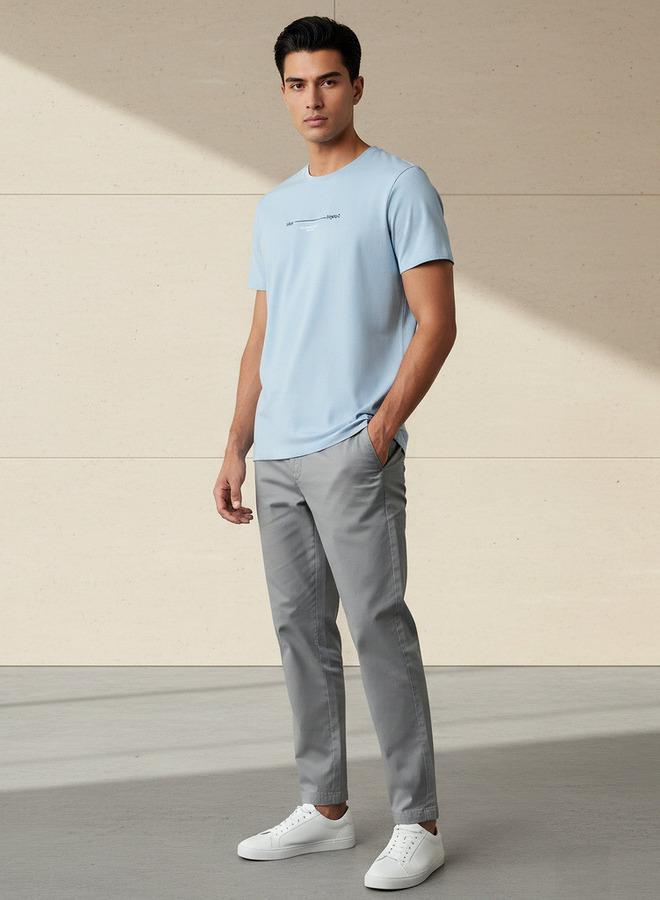 Iconic Men Slim Fit Crew Neck Short Sleeve Printed T-shirt - Image 2