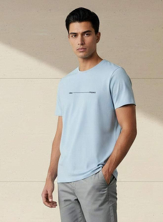 Iconic Men Slim Fit Crew Neck Short Sleeve Printed T-shirt - Image 1