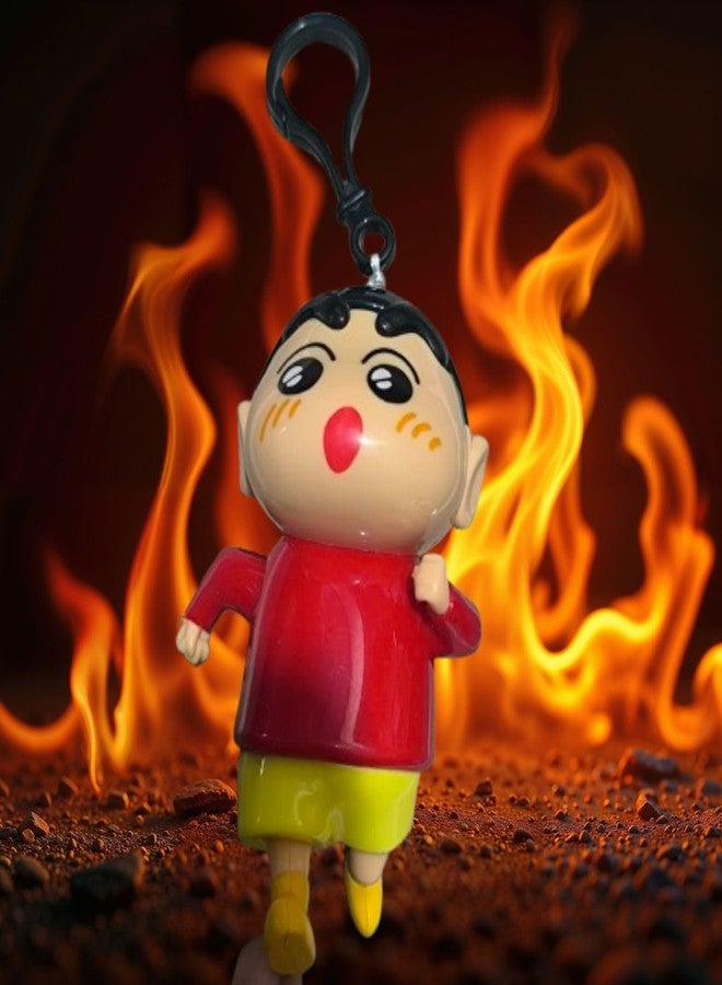 Iconic Keychains Action Figure Anime, Shin- Chan Anime, Sleeping Poseable Doll - Car Dashboard & Desk Decoration, Funny Collectible Toy for Fans and Adults (Safe for Ages 6+) - Image 3