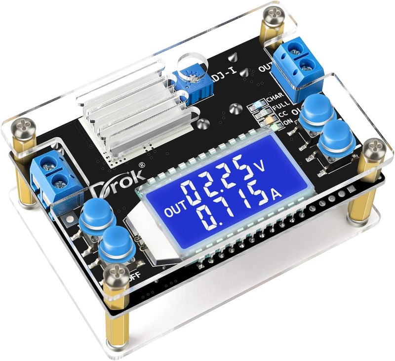 DROK Buck Converter 12v to 5v, Voltage Regulator Board DC 6.5-36V 24v Step Down to DC 1.2V-32V 12 v Volt Transformer Reducer 4.5A 75W CC CV Power Supply Module - Image 1