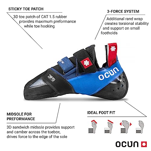 Ocun Ozone HV Bouldering Shoe | Rock Climbing Shoe, Dark Blue, 8 - Image 4