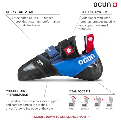 Ocun Ozone HV Bouldering Shoe | Rock Climbing Shoe, Dark Blue, 8 - Image 2