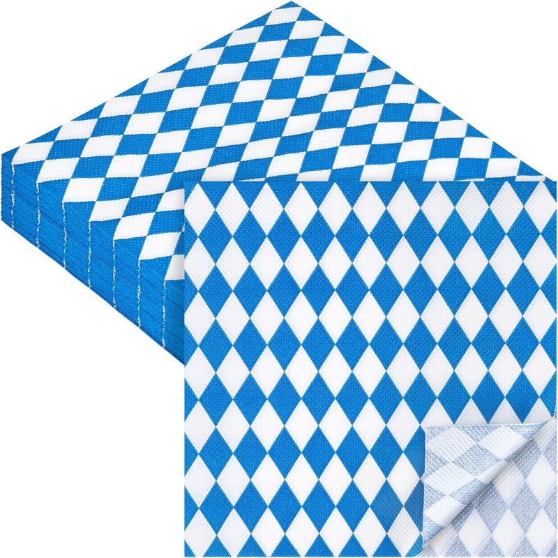 Aodaer 48 Pieces Oktoberfest Paper Napkins Disposable Oktoberfest Party Napkins Oktoberfest Cocktail Dinner Napkin Set 13" x 13" Unfolded Oktoberfest Tableware Napkins for Oktoberfest Party Supplies - Image 1