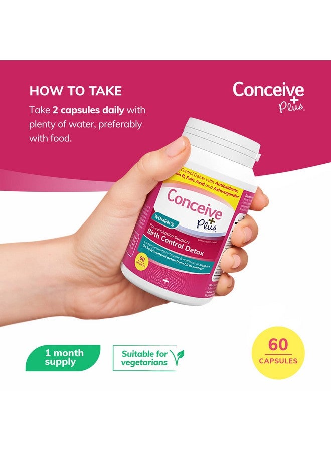 Conceive Plus مكملات ديتوكس كونسييف بلس لمنع الحمل - فيتامينات قبل الولادة الأفضل للنساء - دعم توازن الهرمونات وصحة المبايض - أساسية للنساء اللواتي يحاولن الحمل - مكملات غذائية - 60 كبسولة - Image 3