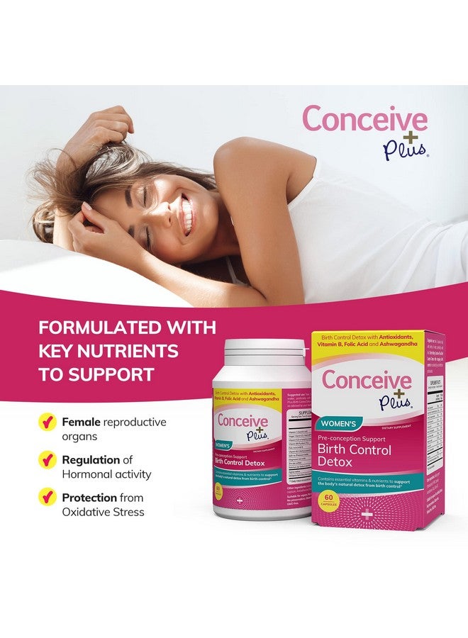 Conceive Plus مكملات ديتوكس كونسييف بلس لمنع الحمل - فيتامينات قبل الولادة الأفضل للنساء - دعم توازن الهرمونات وصحة المبايض - أساسية للنساء اللواتي يحاولن الحمل - مكملات غذائية - 60 كبسولة - Image 2