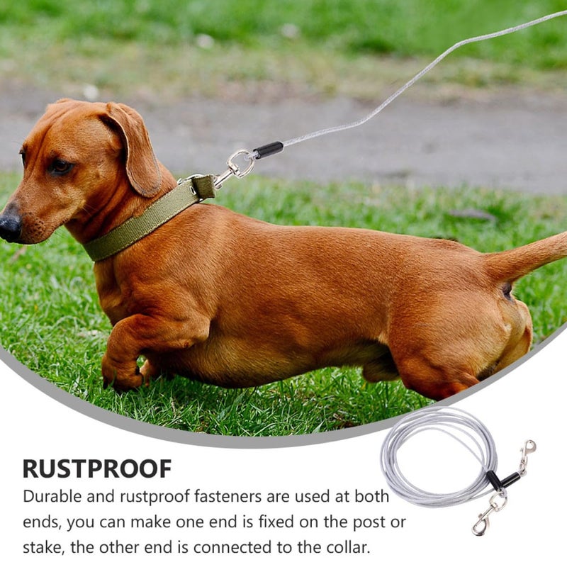 Double Head Dog Training Leash 5mm Steel Wire Rope 3 Meter Extended Outdoor Pet Lead for Medium Large Dogs - Image 5