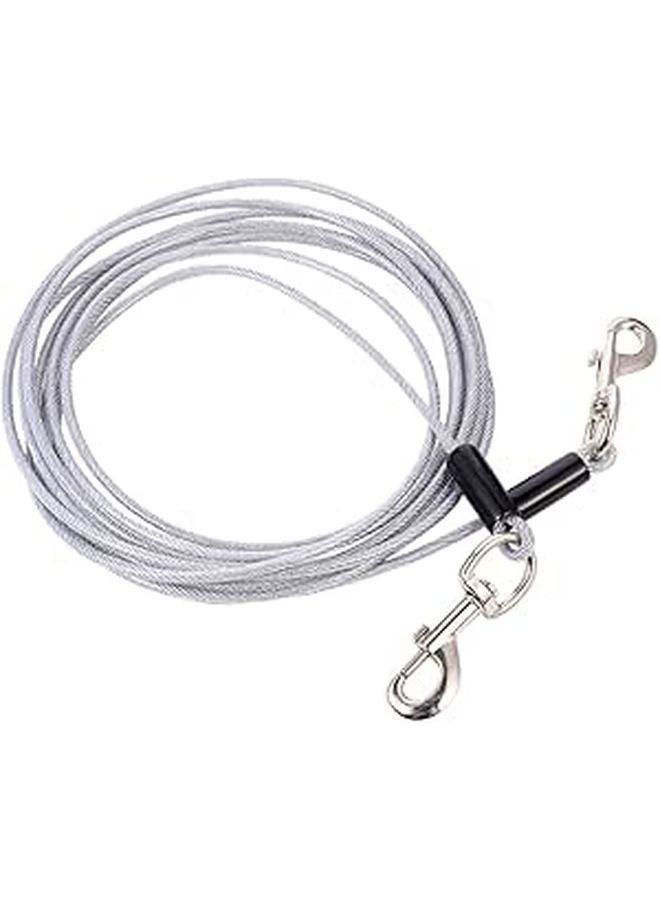 Double Head Dog Training Leash 5mm Steel Wire Rope 3 Meter Extended Outdoor Pet Lead for Medium Large Dogs - Image 1