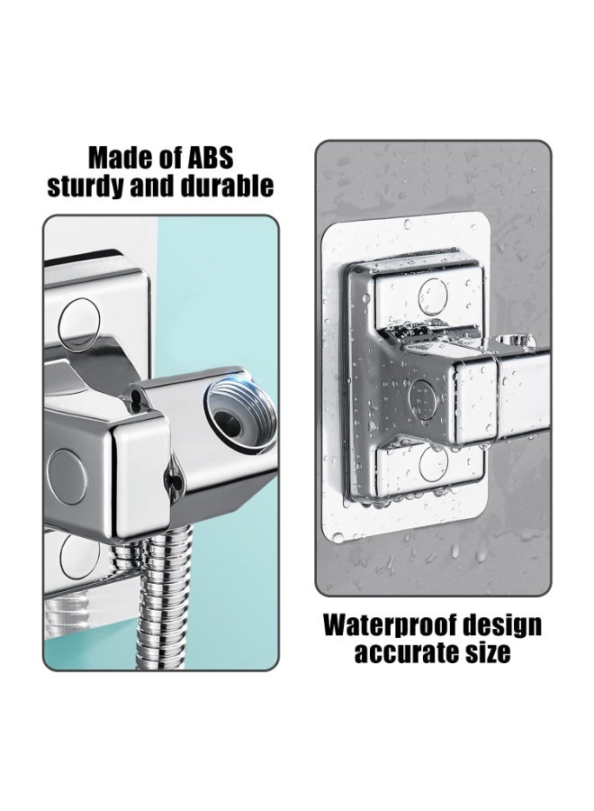 Bukela Pcs Shower Head Holders,Adjustable Strong Paste Shower Holder Bracket,360° Universal Wall Mount Shower Head Holder Replacement Removable Suction Cup Shower Holder for Bathroom (Sliver) - Image 5