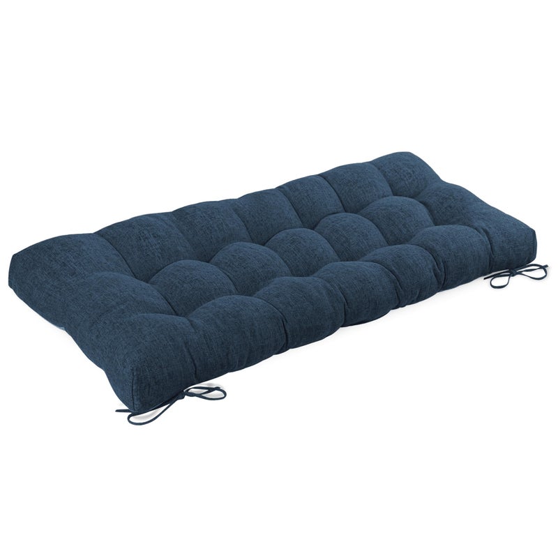 FlyGulls Bench Cushion for Indoor Furniture 48x19 inch Rectangle Bench Seat Cushion for Bay Window Entryway Bench Thick Textured Chair Cushion with Non-Slip Backing 1 Pack, Navy - Image 1