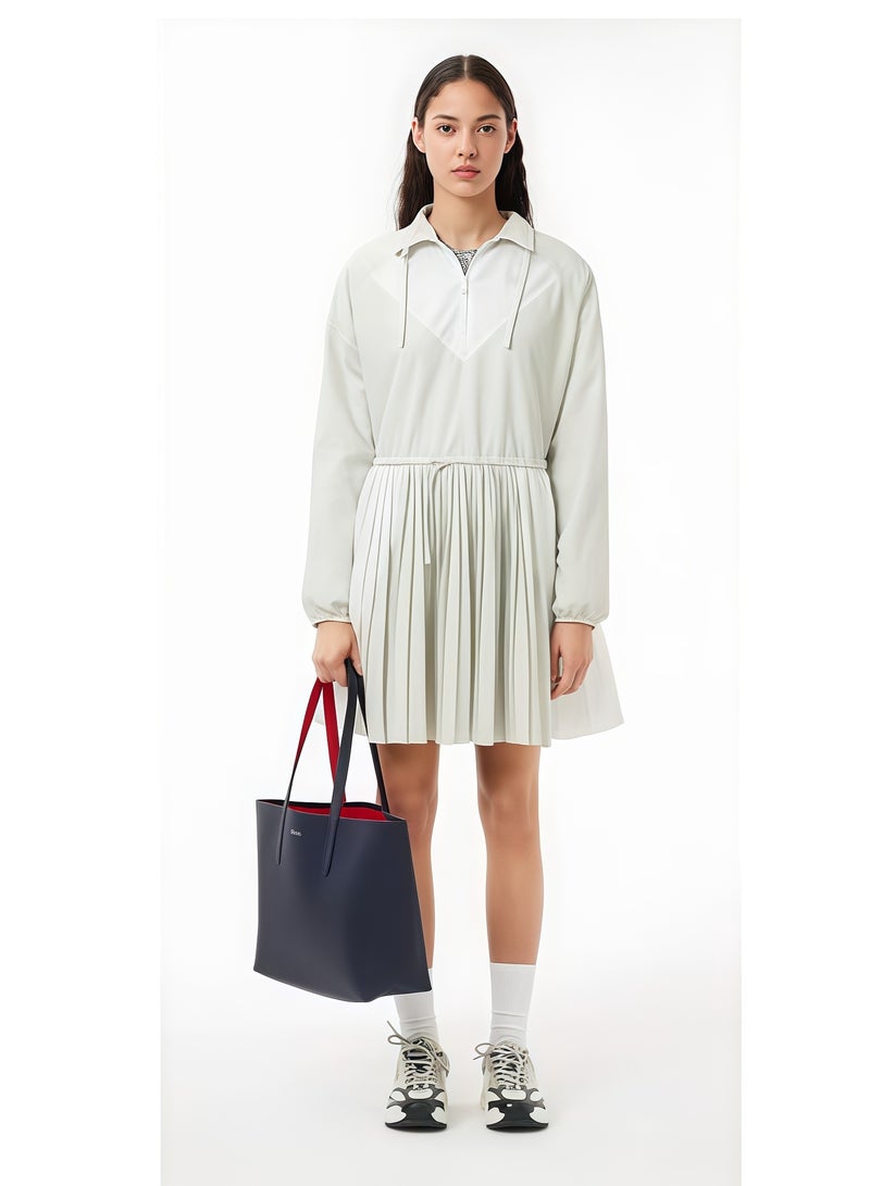 لاكوست حقيبة يد ذات وجهين ذات نغمتين كبيرة السعة، أنيقة متعددة الوظائف، زرقاء اللون وأحمر اللون - Image 3