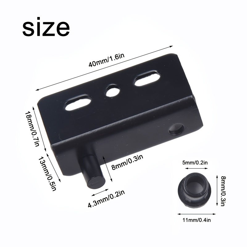 Silvery 8Pcs Iron Hinge Set For Wooden Doors Furniture With Screws - Image 3